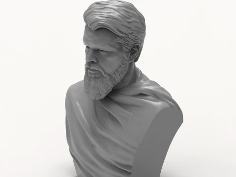 Matt Damon Odysseus from The Odyssey movie 3D Printable Bust 3D Print Model