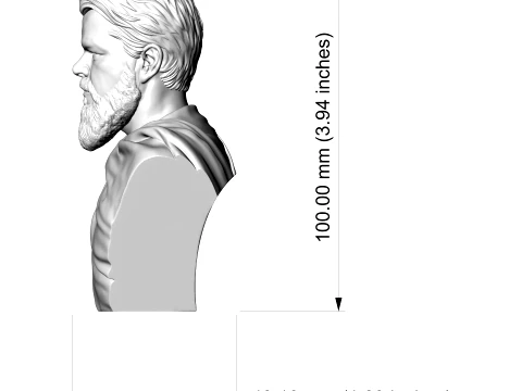 Matt Damon Odysseus from The Odyssey movie 3D Printable Bust 3D Print Model
