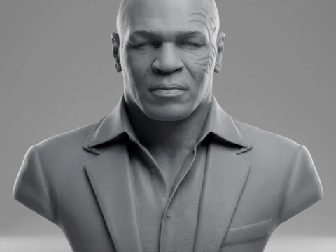 Mike Tyson 3D Printable Bust 3D print model 3D Print Model