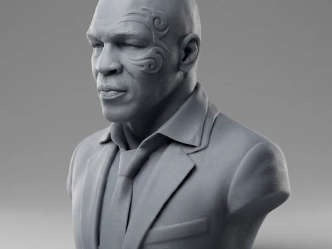 Mike Tyson 3D Printable Bust 3D print model 3D Print Model