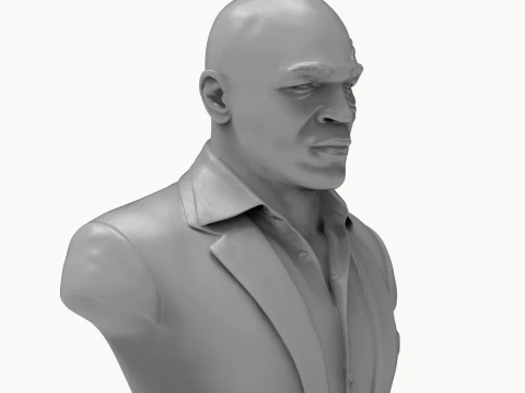 Mike Tyson 3D Printable Bust 3D print model 3D Print Model