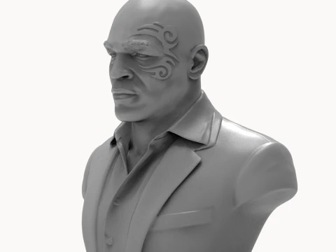 Mike Tyson 3D Printable Bust 3D print model 3D Print Model
