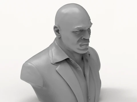 Mike Tyson 3D Printable Bust 3D print model 3D Print Model