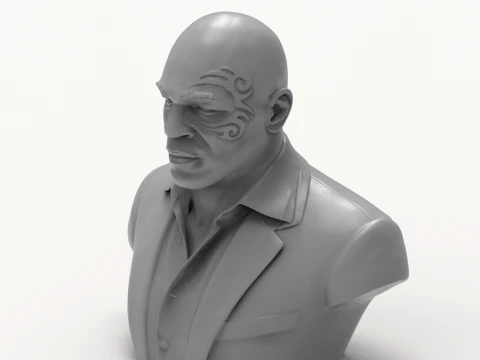 Mike Tyson 3D Printable Bust 3D print model 3D Print Model