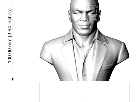 Mike Tyson 3D Printable Bust 3D print model 3D Print Model