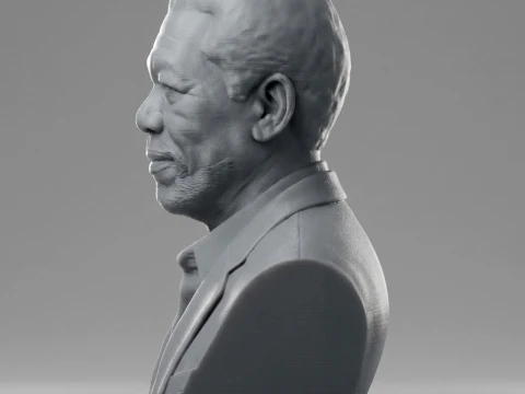 Morgan Freeman 3D Printable Bust 3D Print Model