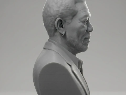 Morgan Freeman 3D Printable Bust 3D Print Model