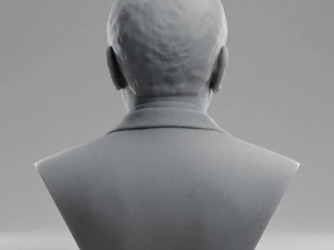 Morgan Freeman 3D Printable Bust 3D Print Model