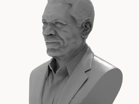 Morgan Freeman 3D Printable Bust 3D Print Model