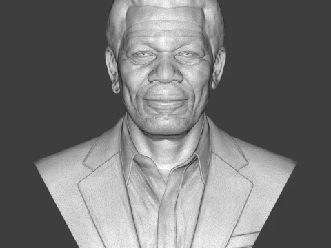 Morgan Freeman 3D Printable Bust 3D Print Model