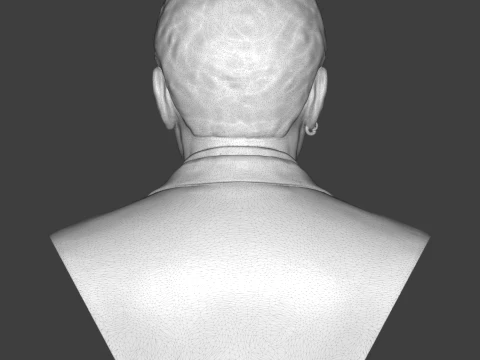 Morgan Freeman 3D Printable Bust 3D Print Model