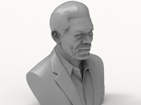 Morgan Freeman 3D Printable Bust 3D Print Model