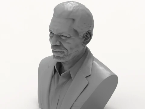 Morgan Freeman 3D Printable Bust 3D Print Model