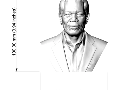 Morgan Freeman 3D Printable Bust 3D Print Model