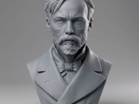 Auguste Renoir 3D Printable Bust 3D Print Model
