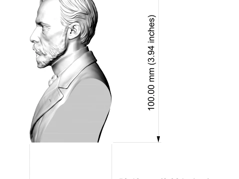 Auguste Renoir 3D Printable Bust 3D Print Model