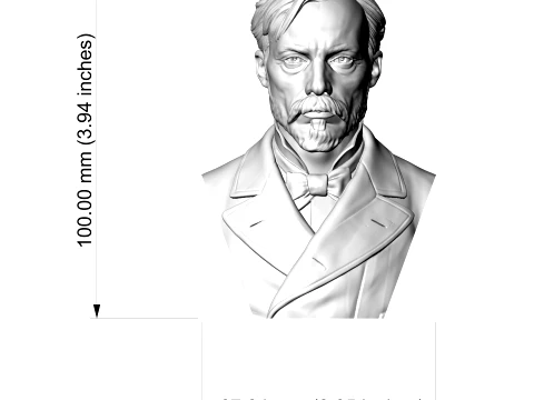 Auguste Renoir 3D Printable Bust 3D Print Model