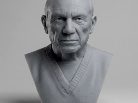 Pablo Picasso 3D Printable Bust 3D Print Model