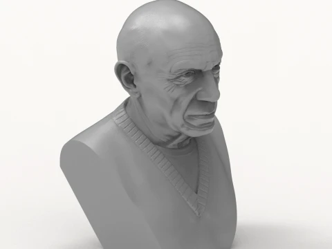 Pablo Picasso 3D Printable Bust 3D Print Model