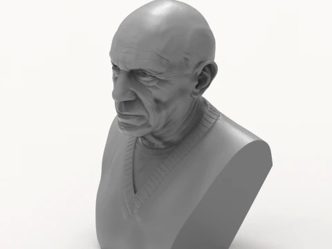 Pablo Picasso 3D Printable Bust 3D Print Model