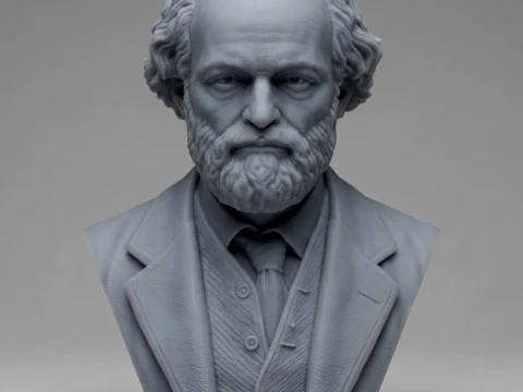 Paul Cezanne 3D Printable Bust 3D Print Model