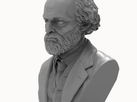 Paul Cezanne 3D Printable Bust 3D Print Model