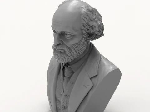 Paul Cezanne 3D Printable Bust 3D Print Model