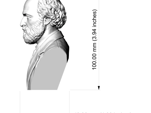 Paul Cezanne 3D Printable Bust 3D Print Model