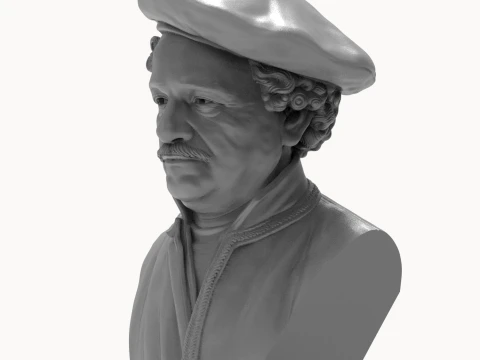Rembrandt 3D Printable Bust 3D Print Model