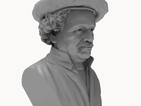Rembrandt 3D Printable Bust 3D Print Model