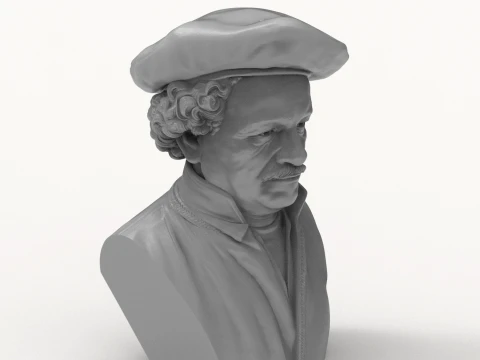 Rembrandt 3D Printable Bust 3D Print Model