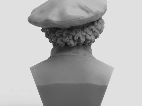 Rembrandt 3D Printable Bust 3D Print Model