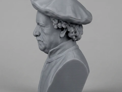 Rembrandt 3D Printable Bust 3D Print Model