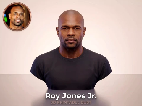 Roy Jones Jr 3D Printable Bust Model Cetak 3D