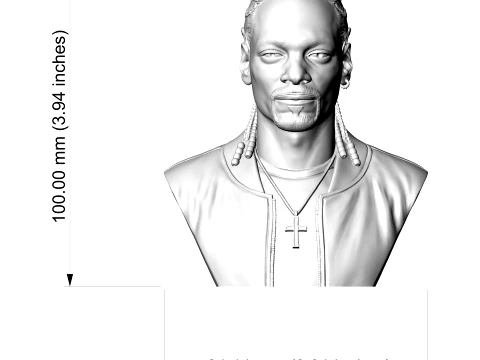Snoop Dogg 3D Printable Bust 3D Print Model