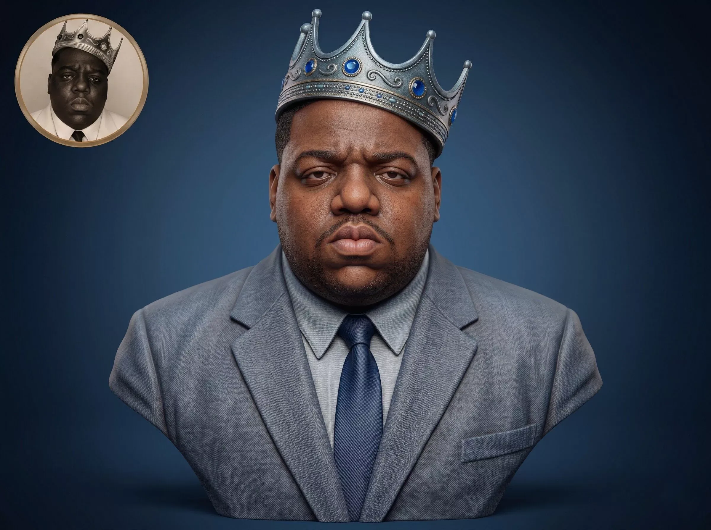 The Notorious BIG 3D Printable Bust 3D Print Model .c4d .max .obj .3ds .fbx .stl .blend