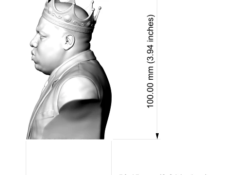 The Notorious BIG 3D Printable Bust 3D Print Model