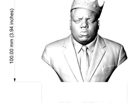 The Notorious BIG 3D Printable Bust 3D Print Model