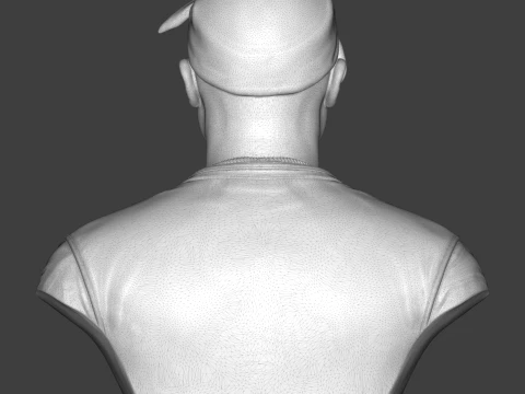 Tupac Shakur 3D Printable Bust 3D Print Model