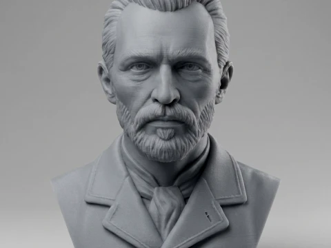 Vincent Van Gogh 3D Printable Bust 3D Print Model