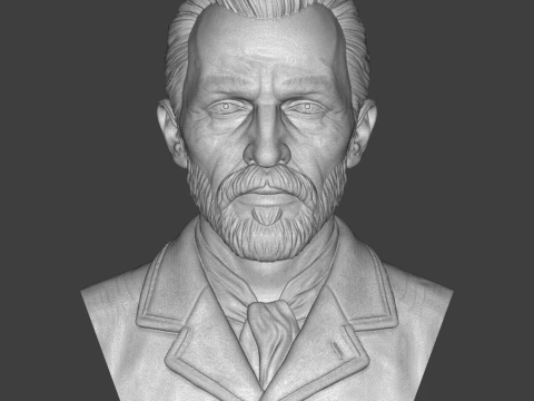 Vincent Van Gogh 3D Printable Bust 3D Print Model