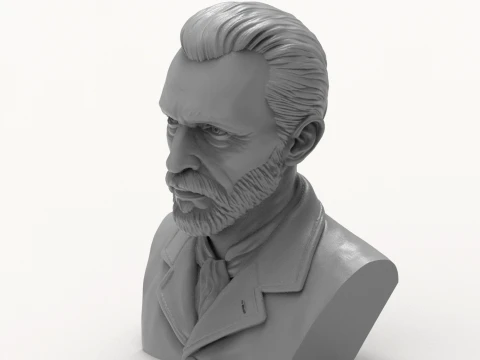 Vincent Van Gogh 3D Printable Bust 3D Print Model