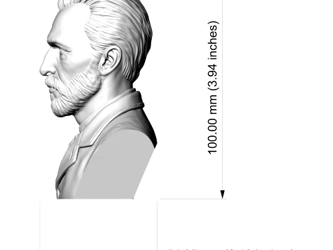 Vincent Van Gogh 3D Printable Bust 3D Print Model