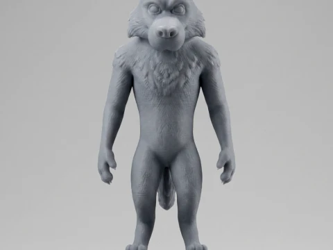 Wolf 3D Printable Figurine 3D Print Model