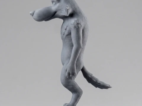 Wolf 3D Printable Figurine 3D Print Model