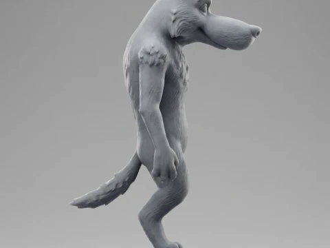 Wolf 3D Printable Figurine 3D Print Model