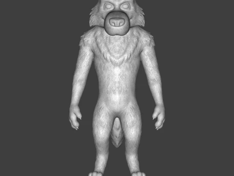 Wolf 3D Printable Figurine 3D Print Model