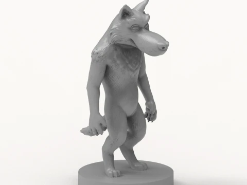 Wolf 3D Printable Figurine 3D Print Model