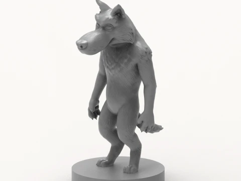 Wolf 3D Printable Figurine 3D Print Model