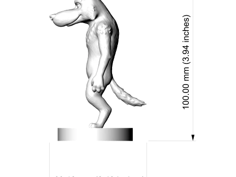 Wolf 3D Printable Figurine 3D Print Model